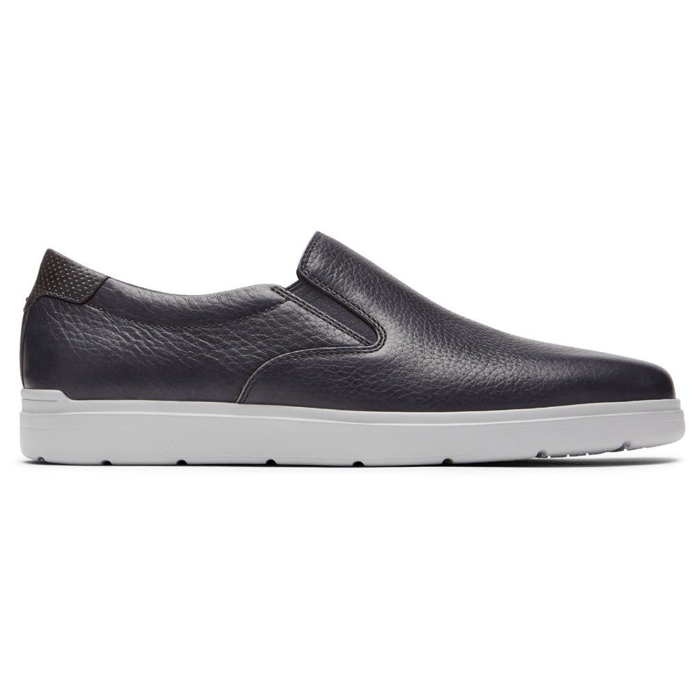 Zapatillas Rockport Hombre Mexico - Total Motion Lite Slip-On Negros - RTQXY3617